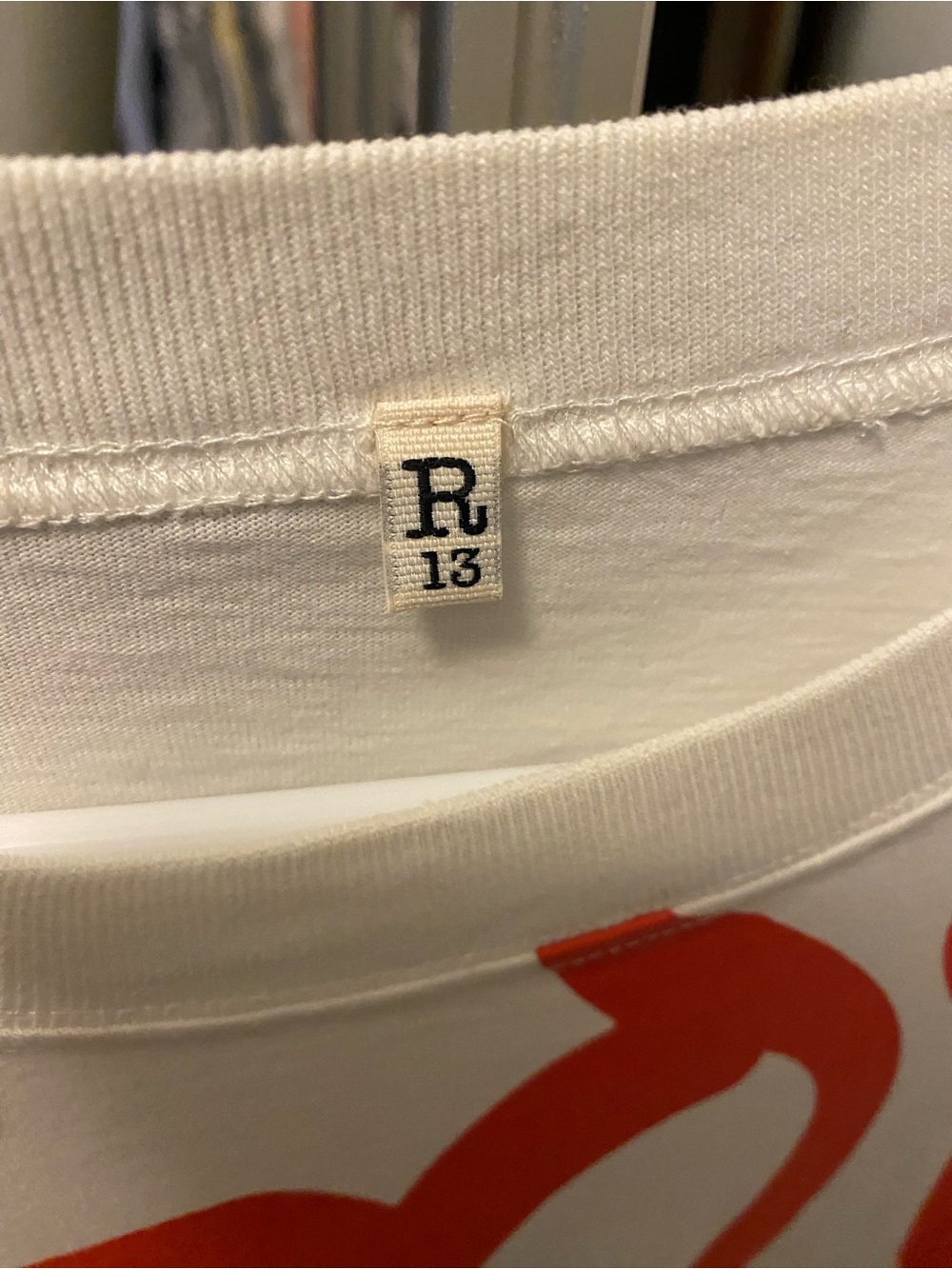 R13 White Mini Dress with Bold Red Graphic - Picture 3 of 9